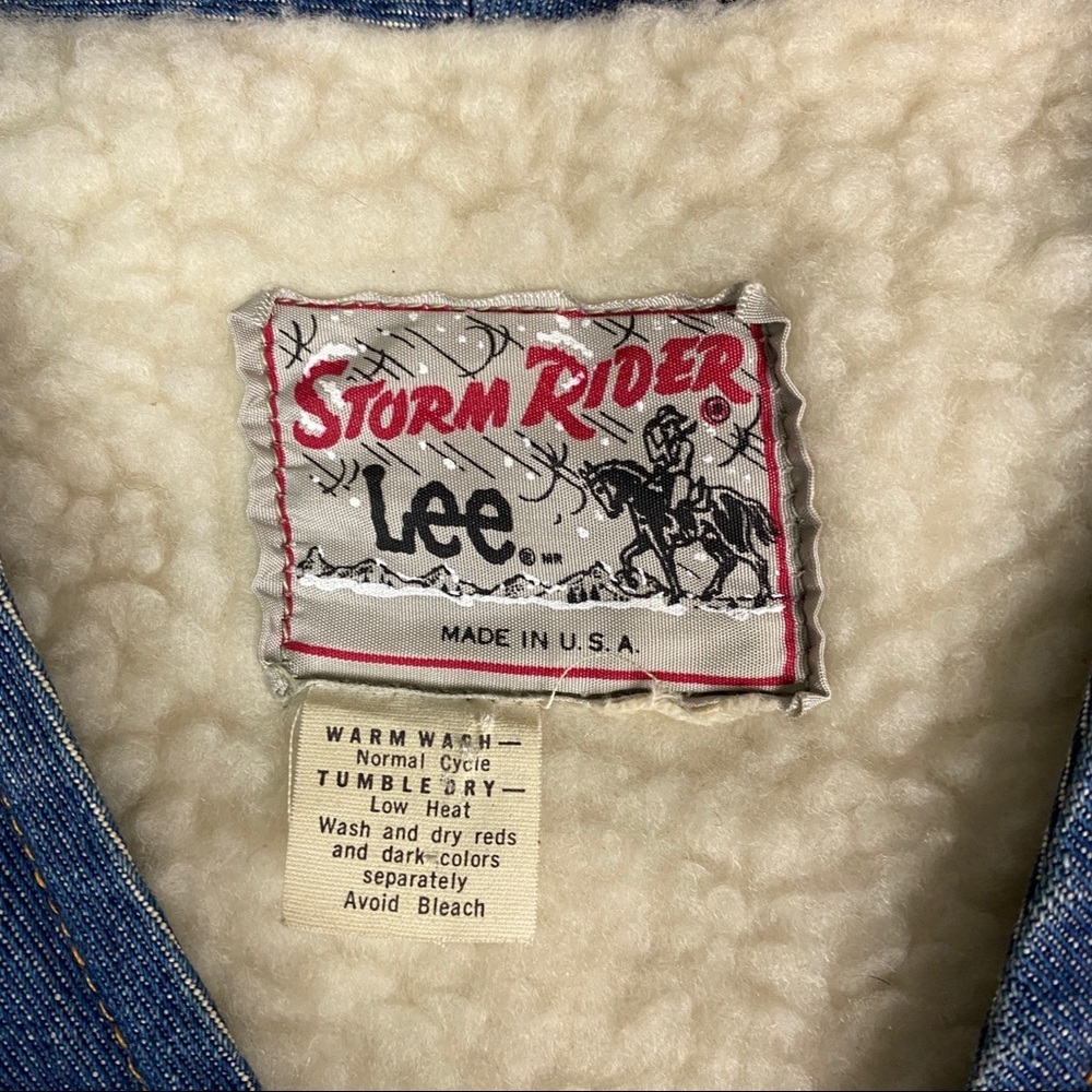 Vintage Storm Rider Lee Denim Sherpa Vest - Picture 3 of 6